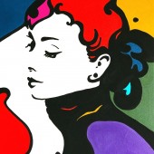 Portrait pop art d'Audrey Hepburn 2 par Eliora Bousquet