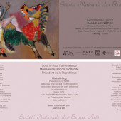 Carton d'invitation à une exposition de peinture avec Eliora Bousquet 111