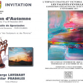 Carton d'invitation à une exposition de peinture avec Eliora Bousquet 122