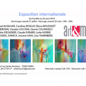 Carton d'invitation à une exposition de peinture avec Eliora Bousquet 129