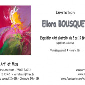 Carton d'invitation à une exposition de peinture avec Eliora Bousquet 21