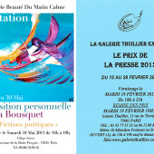 Carton d'invitation à une exposition de peinture avec Eliora Bousquet 27
