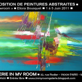 Carton d'invitation à une exposition de peinture avec Eliora Bousquet 47