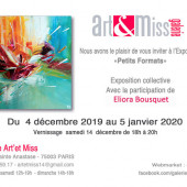 Carton d'invitation à une exposition de peinture avec Eliora Bousquet 65