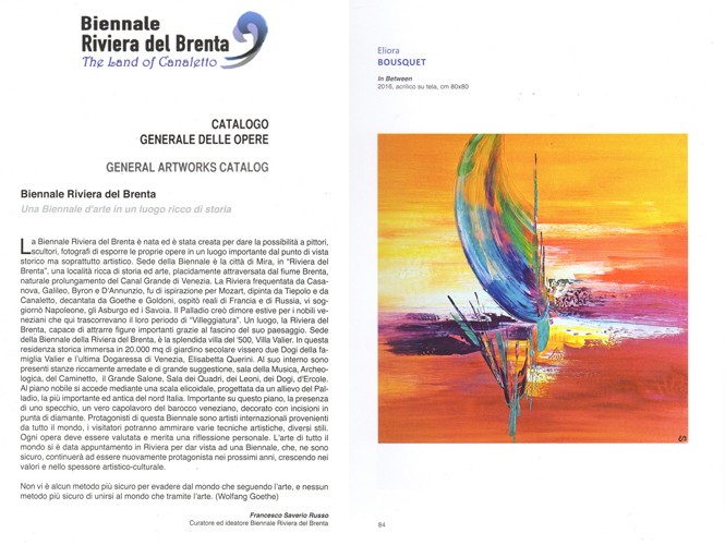 Catalogue Biennale Riviera del brenta 2016 Eliora Bousquet