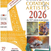 Couverture du Dictionnaire Guid'arts des artistes cot&eacute;s 2026