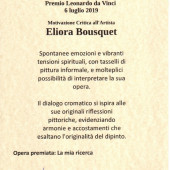 Critique d'art - Premio Leonardo da Vinci 2019 - Eliora Bousquet