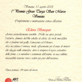 Critique d'art - 1° Premio Gran Targa Leone di San Marco Venezia 2018 - Eliora Bousquet