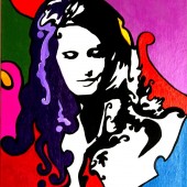 Portrait pop art de Dalida par Eliora Bousquet