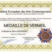 Médaille de Vermeil 2013 - Institut Européen des Arts Contemporains - Eliora Bousquet