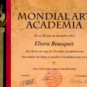 Chevalier Académicienne - Mondial Art Academia 2013 - Eliora Bousquet
