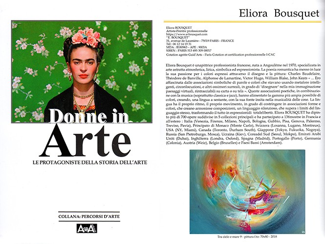 Donne in arte 2018 Eliora Bousquet
