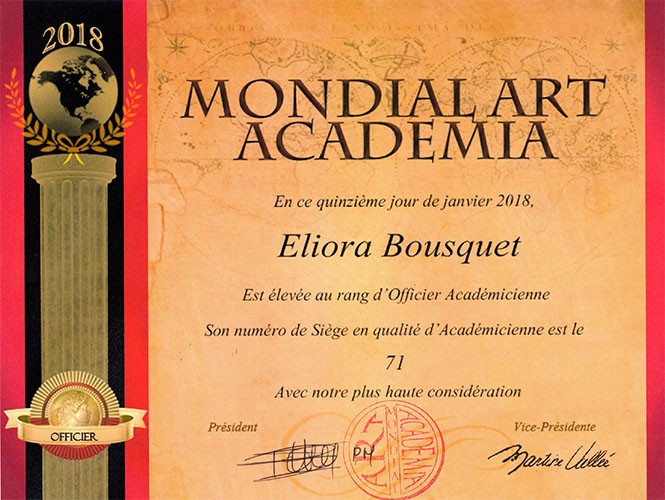 eliora bousquet officier académicienne MAA 2018