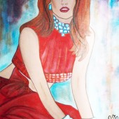 Peinture d'Eliora Bousquet intitulée : Gipsy Queen