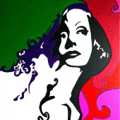 Portrait pop art de Greta Garbo 1 par Eliora Bousquet