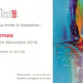 Carton d'invitation à une exposition de peinture avec Eliora Bousquet 143