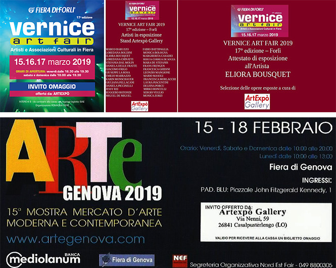 invitation Eliora Bousquet vernice art fair et arte genova 2019