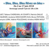 Carton d'invitation à une exposition de peinture avec Eliora Bousquet 147