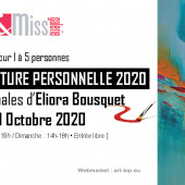 Carton d'invitation à une exposition de peinture avec Eliora Bousquet 145