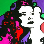 Portrait pop art de Katharina Hepburn 1 par Eliora Bousquet