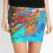 Mini-jupe pour femme inspirée d'un tableau d'Eliora Bousquet - 129