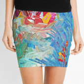 Mini-jupe pour femme inspirée d'un tableau d'Eliora Bousquet - 133