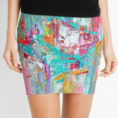 Mini-jupe pour femme inspirée d'un tableau d'Eliora Bousquet - 186