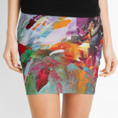 Mini-jupe pour femme inspirée d'un tableau d'Eliora Bousquet - 188