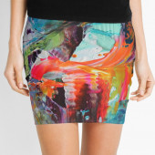 Mini-jupe pour femme inspirée d'un tableau d'Eliora Bousquet - 190
