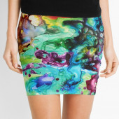 Mini-jupe pour femme inspirée d'un tableau d'Eliora Bousquet - 219