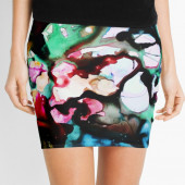 Mini-jupe pour femme inspirée d'un tableau d'Eliora Bousquet - 222