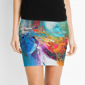 Mini-jupe pour femme inspirée d'un tableau d'Eliora Bousquet - 84