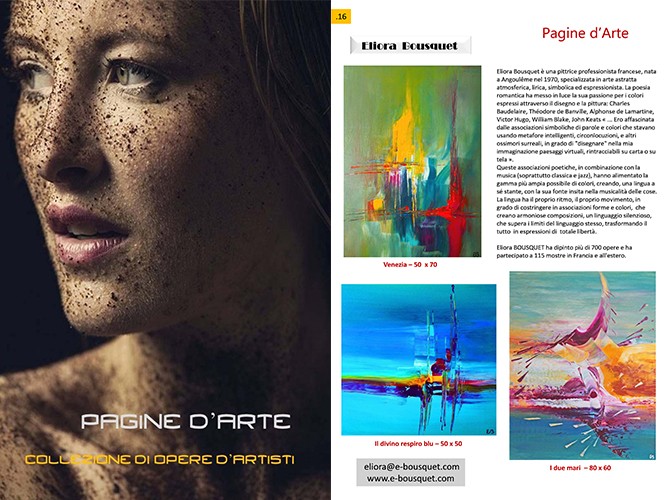 Pagine d'arte 2018 Eliora Bousquet