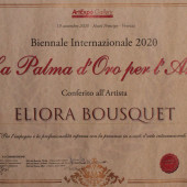 Diplôme - Palma d'oro per l'arte 2020 - Eliora Bousquet