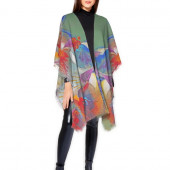 Poncho en laine inspiré d'un tableau d'Eliora Bousquet - 1112