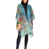 Poncho en laine inspiré d'un tableau d'Eliora Bousquet - 625
