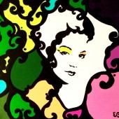 Portrait pop art de Romy Schneider 2 par Eliora Bousquet