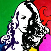 Portrait pop art de Veronica Lake par Eliora Bousquet