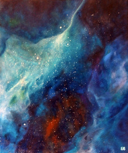 Peinture d'Eliora Bousquet - Abysses stellaires
