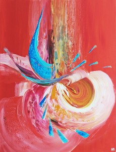 Peinture d'Eliora Bousquet - Au sommet de la vague