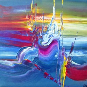Peinture d'Eliora Bousquet - Entre deux eaux