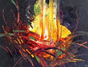 Peinture d'Eliora Bousquet - Il était un feu