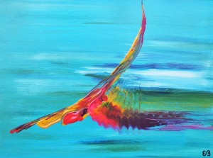 Peinture d'Eliora Bousquet - L'aile du vent