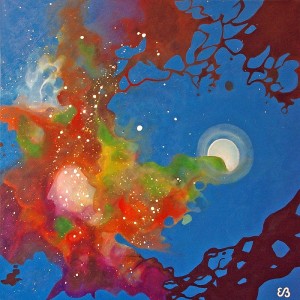 Peinture d'Eliora Bousquet - L'arbre cosmique
