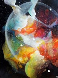 Peinture d'Eliora Bousquet - L'astre élyséen