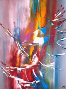 Peinture d'Eliora Bousquet - La course ascensionnelle