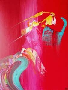 Peinture d'Eliora Bousquet - La flamme et l'eau