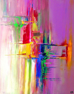 Peinture d'Eliora Bousquet - La montagne du Destin