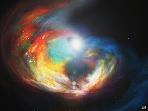 Peinture d'Eliora Bousquet - Le chemin de lumi&egrave;re