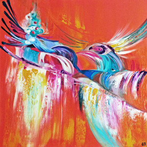 Peinture d'Eliora Bousquet - Le jour du Phoenix